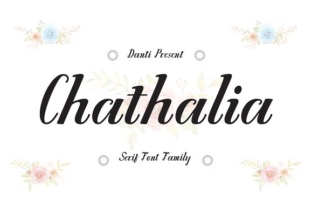 Chathalia Font: A Smooth Serif for Handmade Labels